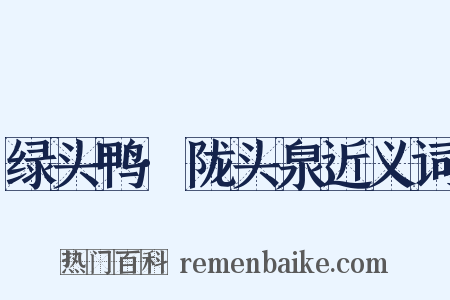 绿头鸭·陇头泉近义词是什么意思的图片